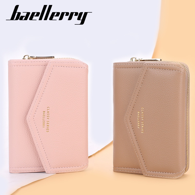 BAELLERRY NR065 Dompet Wanita Lipat Bahan Kulit PU Leather Premium WATCHKITE WKOS