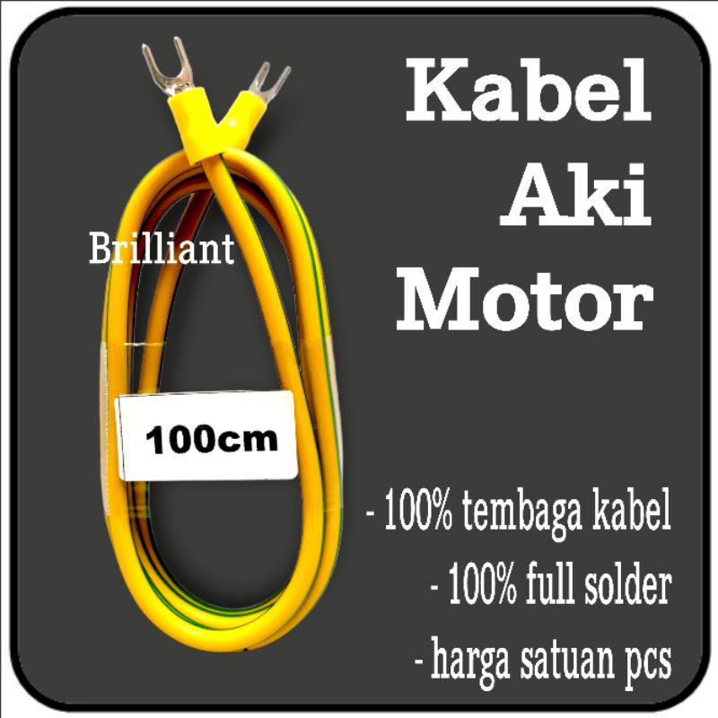 Kabel Aki Accu Motor - Serabut Tembaga Full Solder