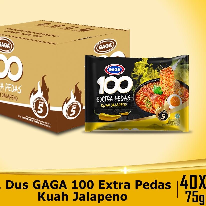 

SALE✅GAGA 100 Extra Pedas kuah Jalapeno 75g (1 Dus = 40 pcs Harga Grosir)|RA1