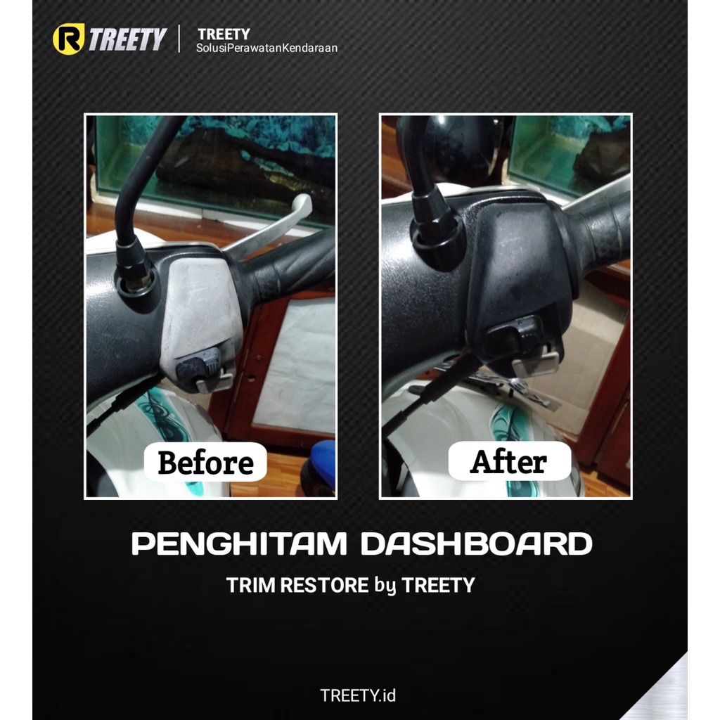 Treety Penghitam body motor/mobil [dasbord,trim restorer,body kasar]