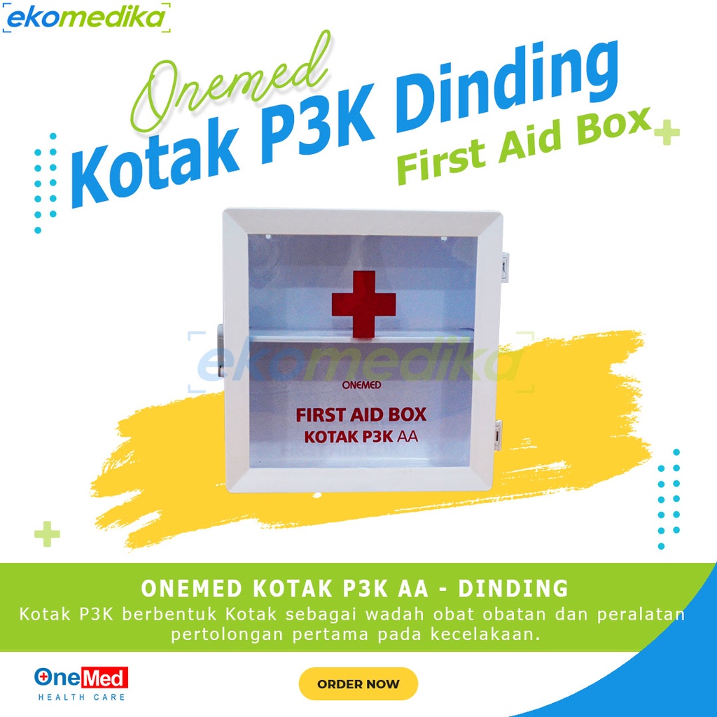 Kotak P3K Dinding Putih Onemed / ONEMED Kotak Obat P3K Dinding