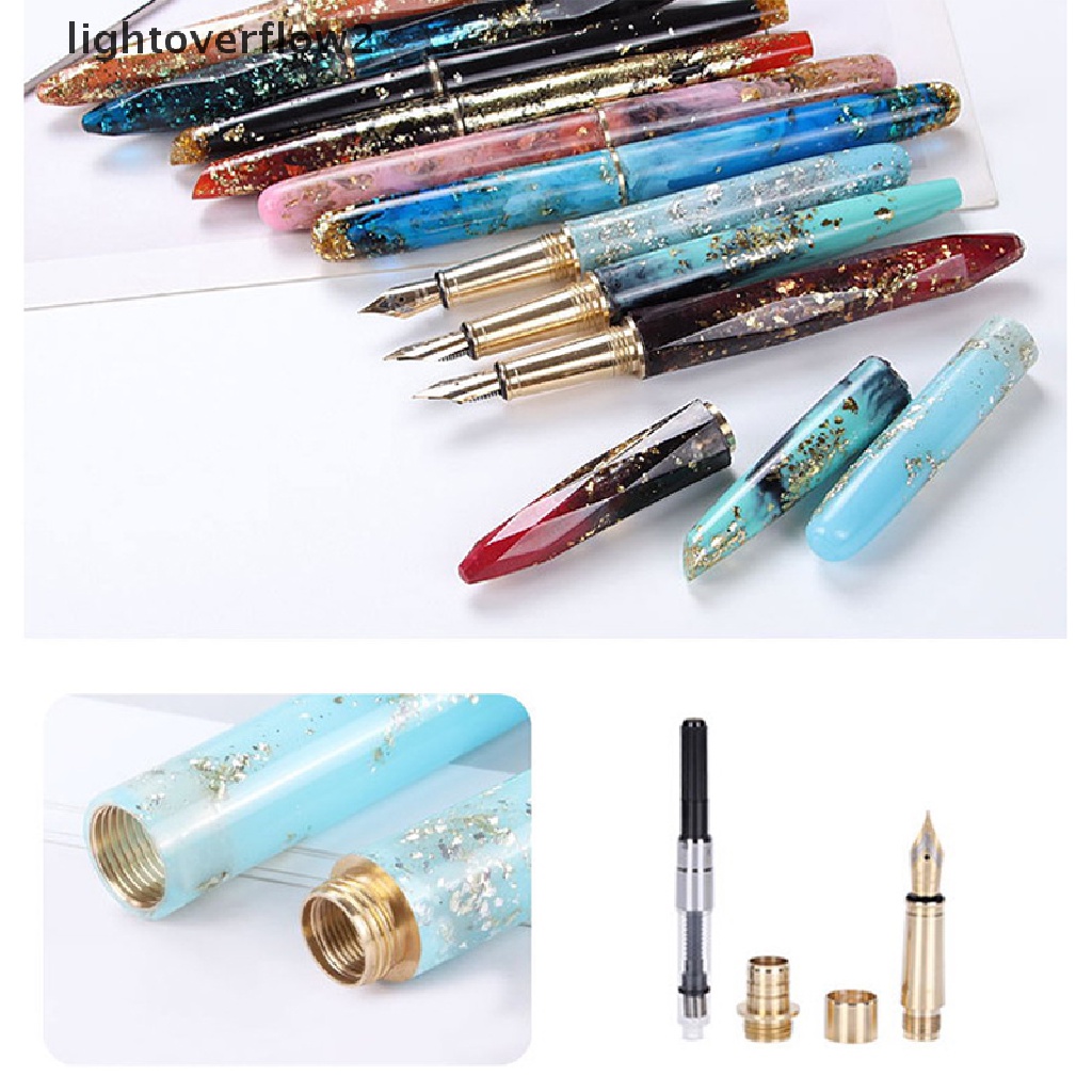 (lightoverflow2) Cetakan Resin Epoksi Handmade DIY Bentuk Pulpen Bahan Silikon