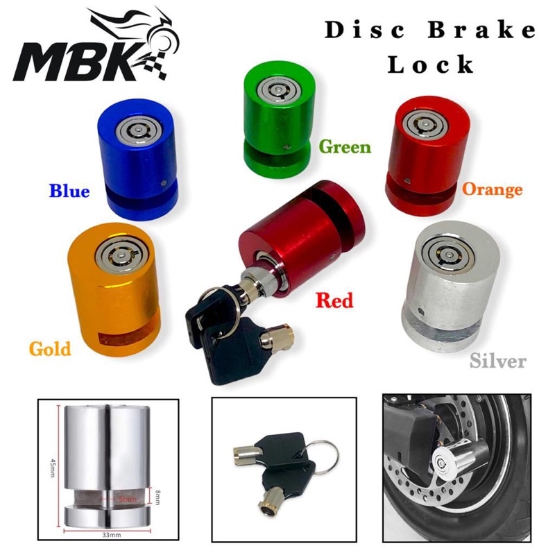 GEMBOK CAKRAM MOTOR UNIVERSAL ALL MOTOR DISC BRAKE LOCK FRONT AND REAR DISC