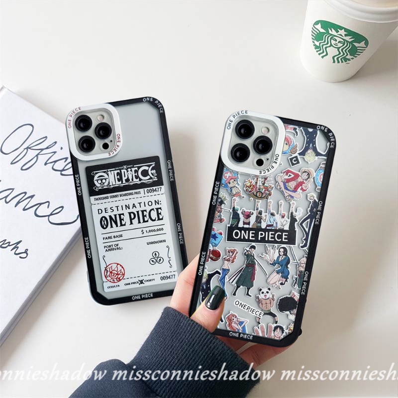 Casing OPPO A17 A12 A17K A16 A15 A96 A55 A57 A77 A95 A5s A54 A1K A15s A16K A7 Reno5 5F 7Z 7 4F 6 A74 A5 A9 A3s A31 A76 A12E A11 A94 A35 Kartun Trendy One Piece Tickets Sarung Soft Case