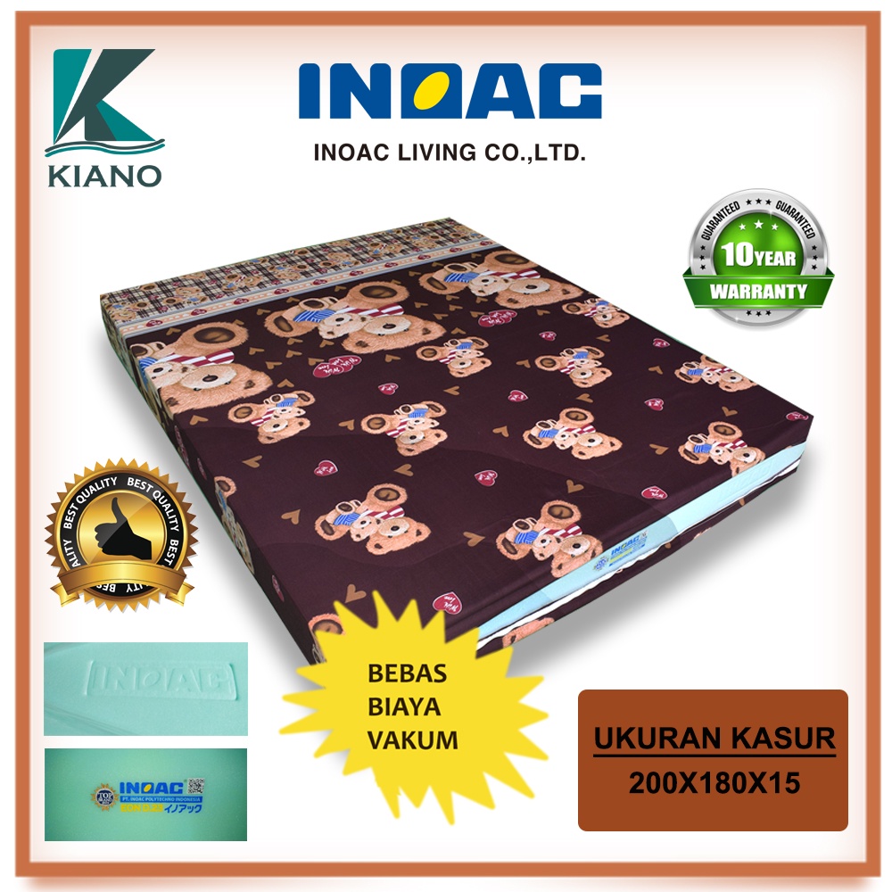 Kasur Busa INOAC Ukuran 200x180x15 garansi 10 tahun ORIGINAL INOAC EON D.23