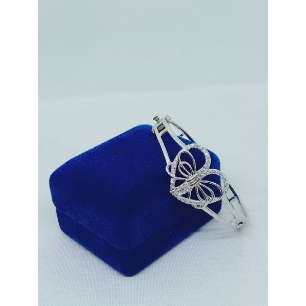 Gelang bangle love kupu&quot; mp /gelang perak asli silver 925 lapis emas/ gelang fashion wanita terbaru