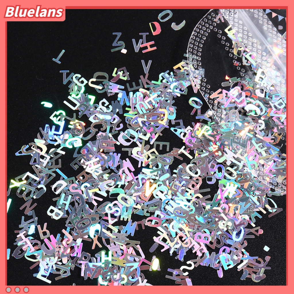 (In Stock) Kacamata Hitam Lensa Warna Warni ♡Payet Glitter Ultra Tipis Bentuk Huruf Campur Untuk Dekorasi Manicure DIY