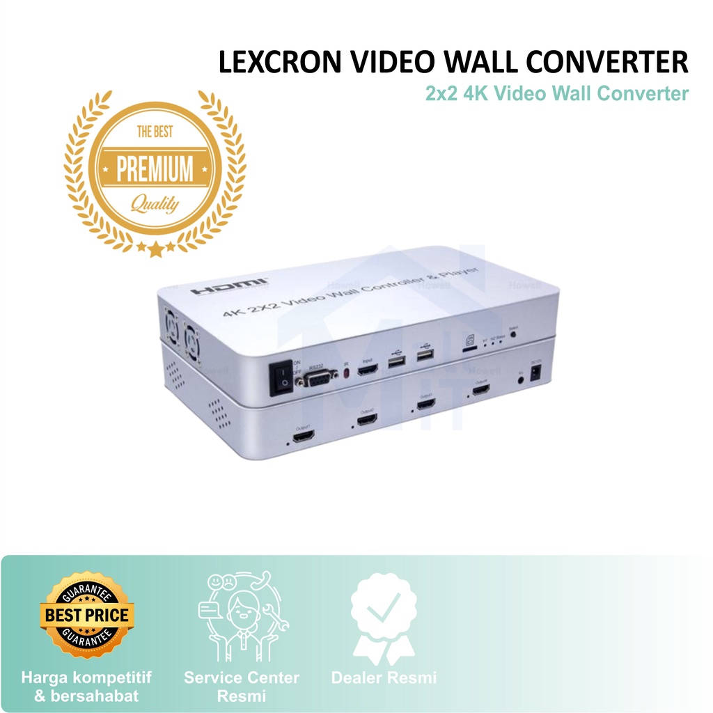 MDN ( Bisa Cod ) Lexcron Video Wall HDMI 2X2 4K Controller Media Player Function