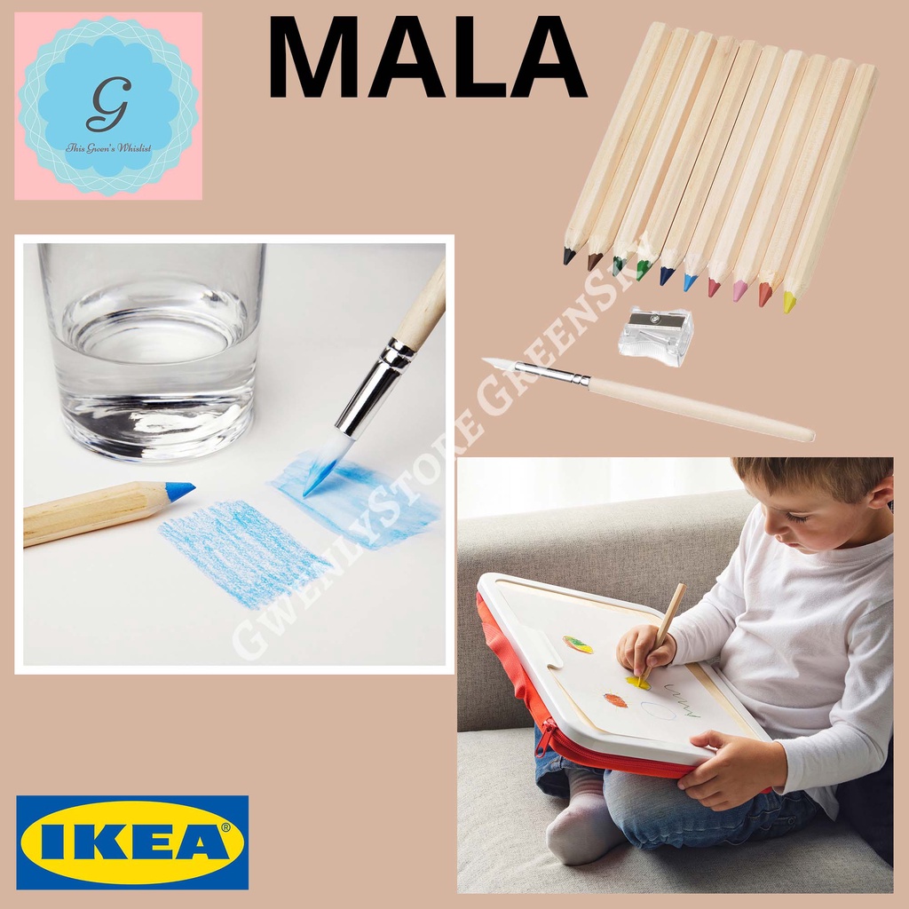 

MALA 10 Pensil warna serut water soluble color pencil with brush