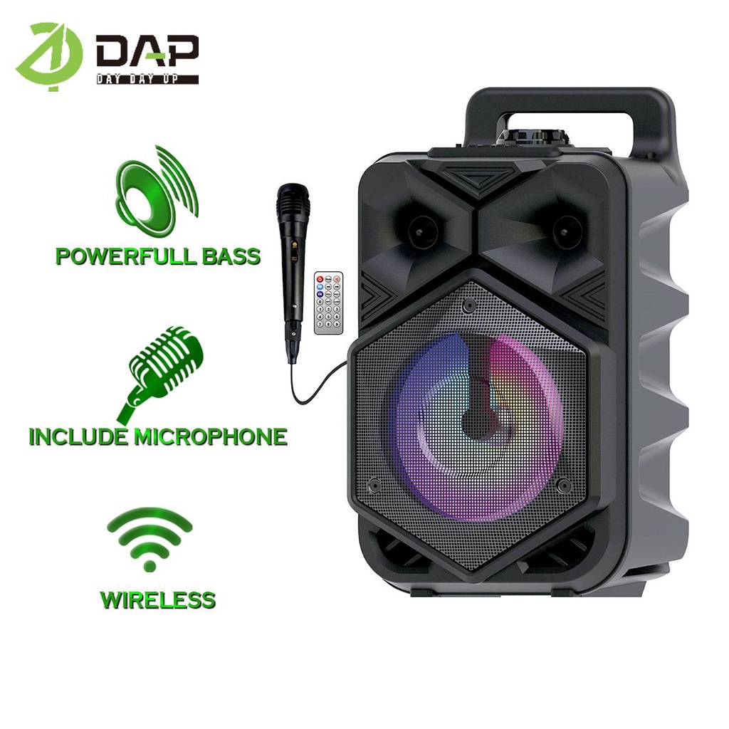 DAP D-VY7 Speaker Bluetooth Super Bass 6.5 Inch Free Mic &amp; Remote Support BT 5.0 - Garansi 1 Tahun