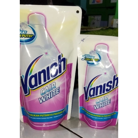 vanish cair white pembersih pakaian putih 425ml& 150ml