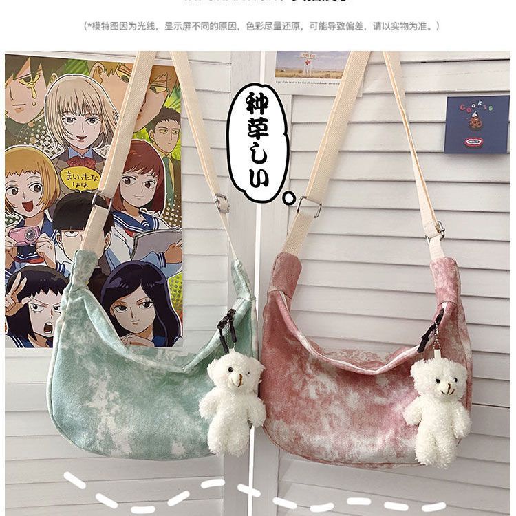 ✕Jepang Harajuku In Kepribadian Tas Tie-Dye Dumpling Tas Tas Bahu Versi Korea dari Liar Sederhana Gadis Mahasiswa Messenger Tas