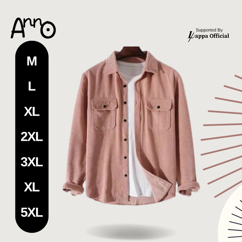 Kemeja Corduroy Pinky Pria