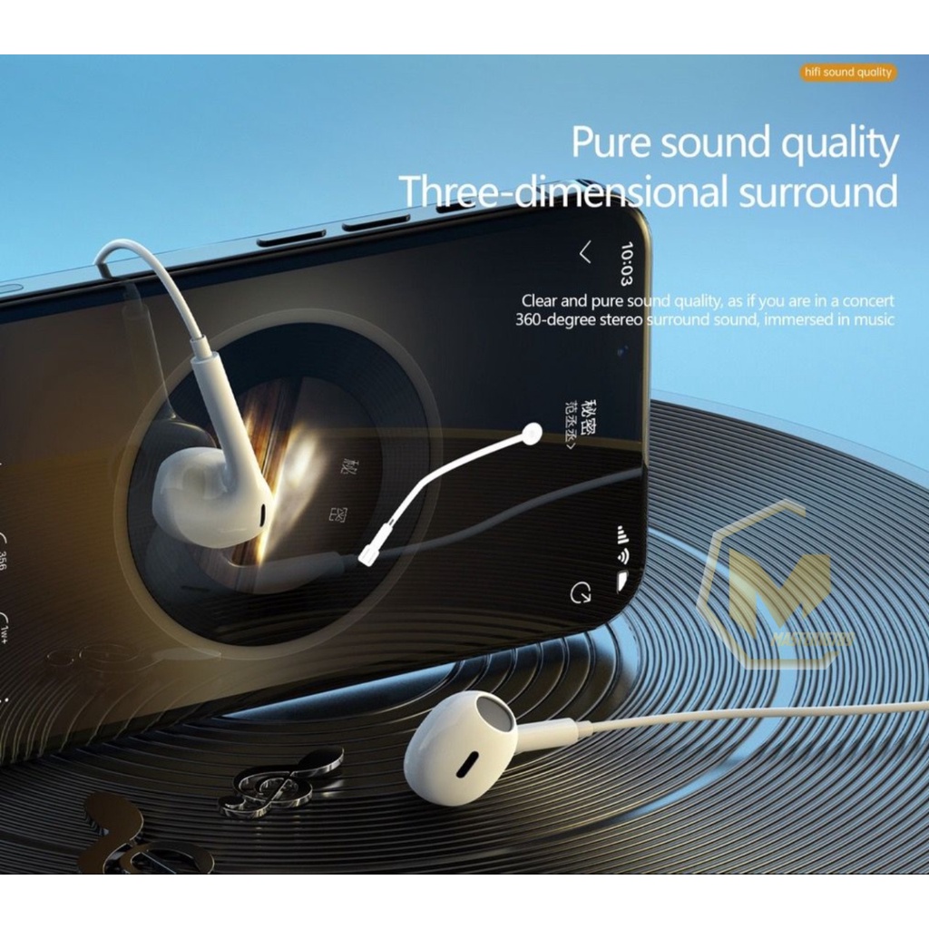 DIINAMI Earphone headsfree Hf Type C Headset Type-C Samsung Xiaomi Oppo Vivo Huawei INFINIX + MIC ORIGINAL MA3604