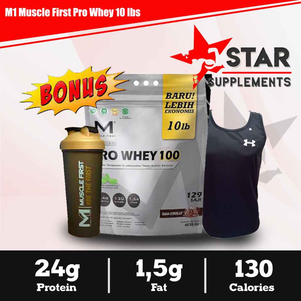 M1 Muscle First Pro Whey 100  Protein 10 lbs (4535gr) / 10 lb 10lbs 10lb BPOM