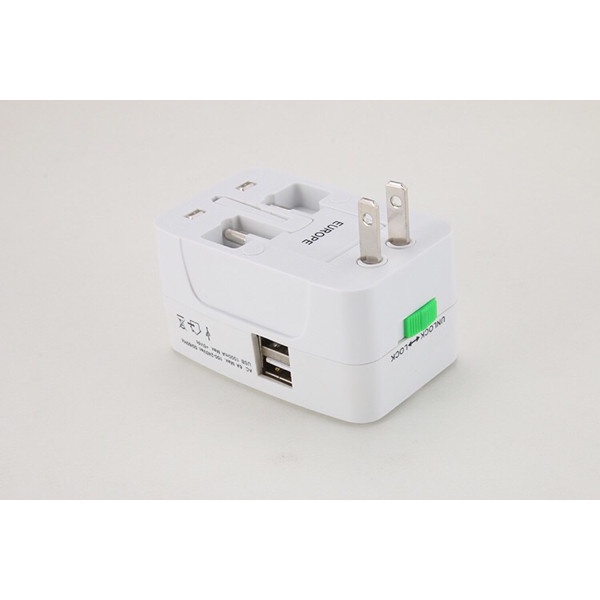 Universal Travel Adaptor USB Charger Adapter Colokan Stop Kontak