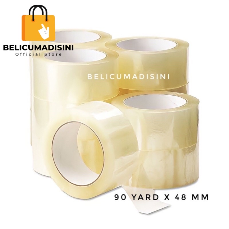 

LAKBAN BENING 90 YARD x 45 MM / ISOLASI SOLATIP DOUBLE TAPE / LEM SUPER LENGKET / LEM KERTAS PACKING KARDUS HORICI TAPE