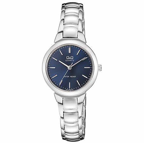 Jam Tangan Wanita Stylist Casual Business Rantai Stainless Steel Original Q&amp;Q QnQ QQ F613 F613J Series