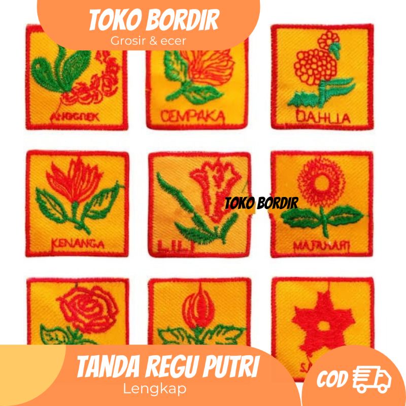 

Tanda regu pramuka putri / tanda regu pramuka bunga / tanda regu bunga