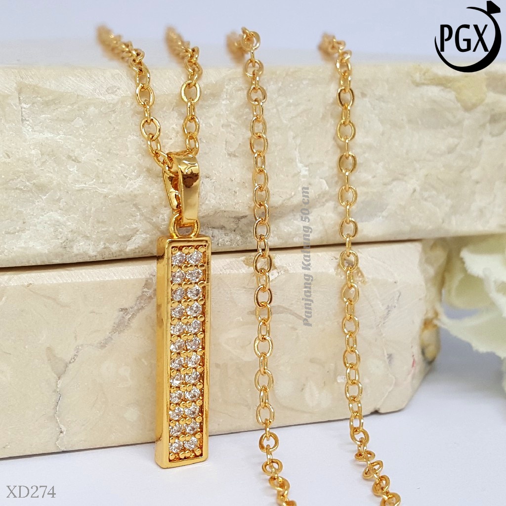 PGX Kalung Wanita Xuping Aksesoris Fashion Perhiasan Lapis Emas XD274