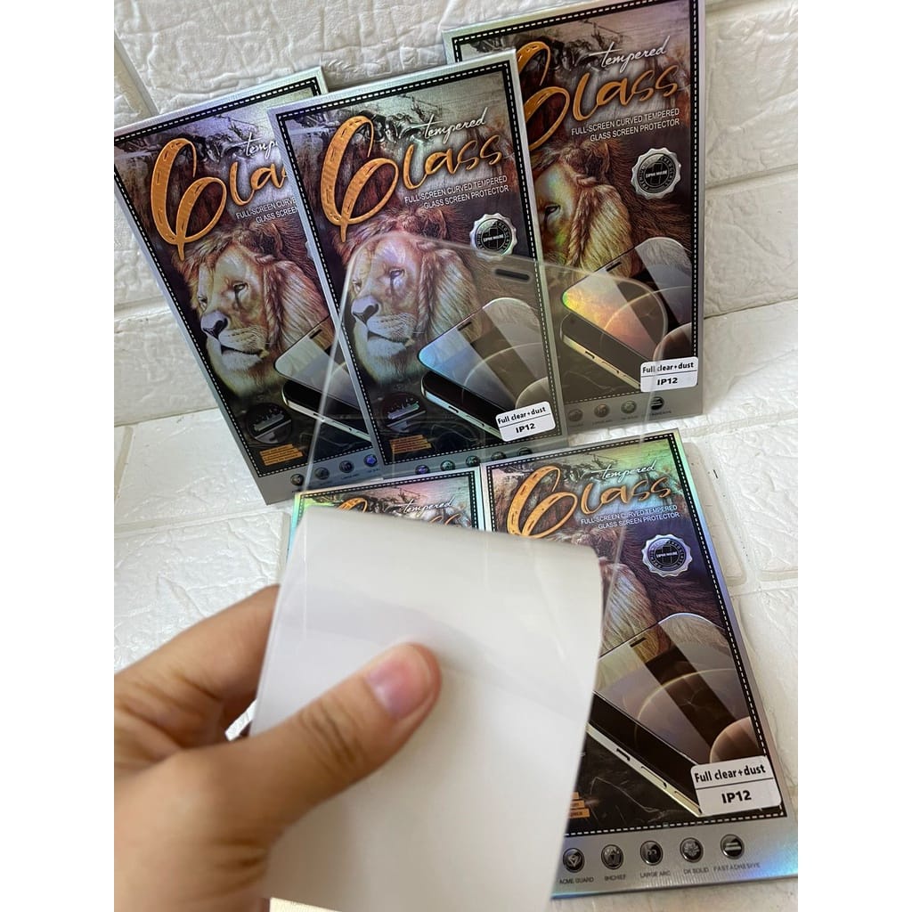 LION GLASS TEMPERED IPHONE 14 PROMAX 14 MAX / PLUS 13 PRO 13 12 PROMAX 11 PRO X XR XSMAX FULL COVERED HIGH QUALITY SCREEN PROTECTOR NON LIST