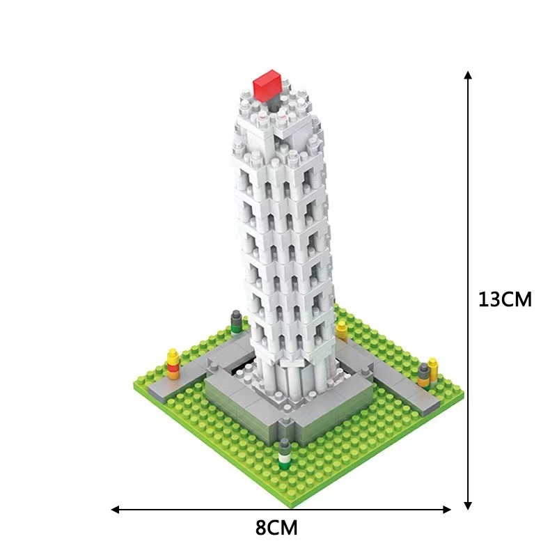 Mainan Miniatur Balok Bangunan Botol Dekompresi Bangunan Konstruksi Terkenal Victory