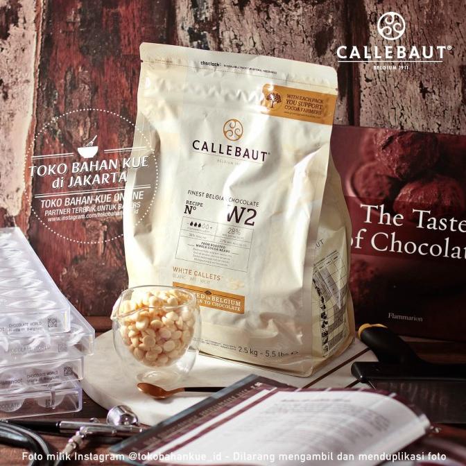 

[COD] Callebaut W2 500gr WHITE Couverture Chocolate 28% Cokelat Putih Coin [COD]