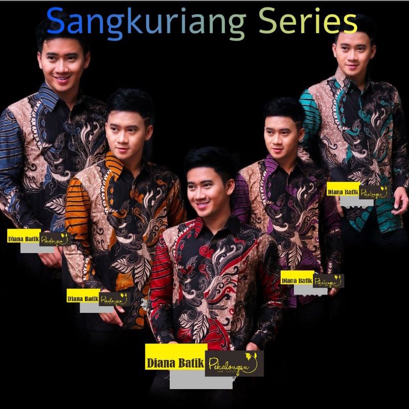 Atasan Baju Kemeja Batik Pria Lengan Panjang Kerja Terbaru M L XL XXL