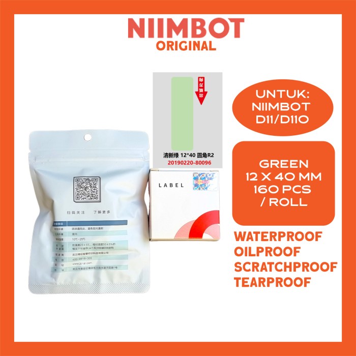 

Kertas Thermal Colored Thermal Label Printer Sticker Niimbot D11 / D110 Refill Label