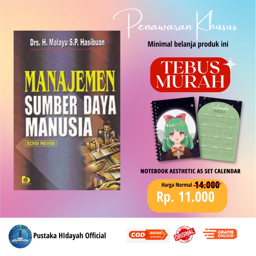 Jual Buku Manajemen Sumber Daya Manusia Drs H Malayu Buku