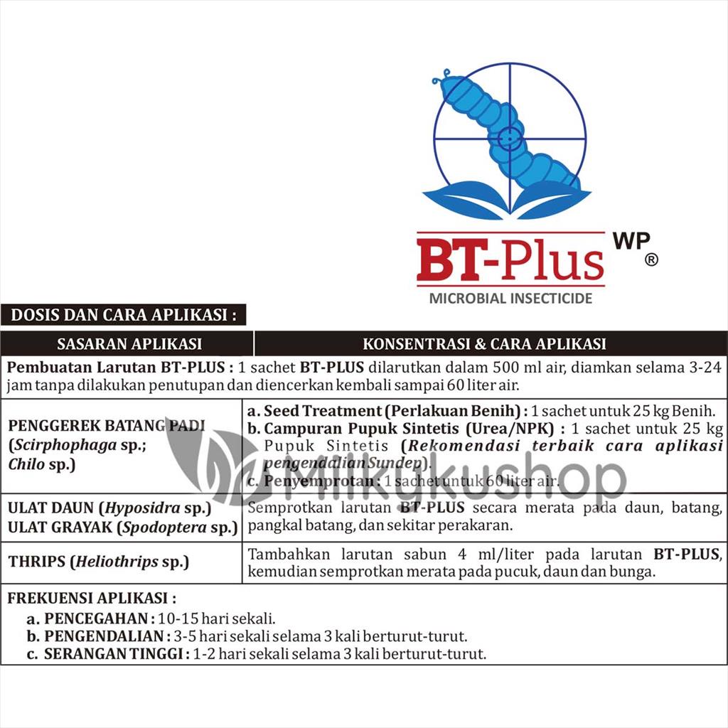 BT-PLUS WP 50 GRAM PER SACHET BTPLUS BIO INSEKTISIDA