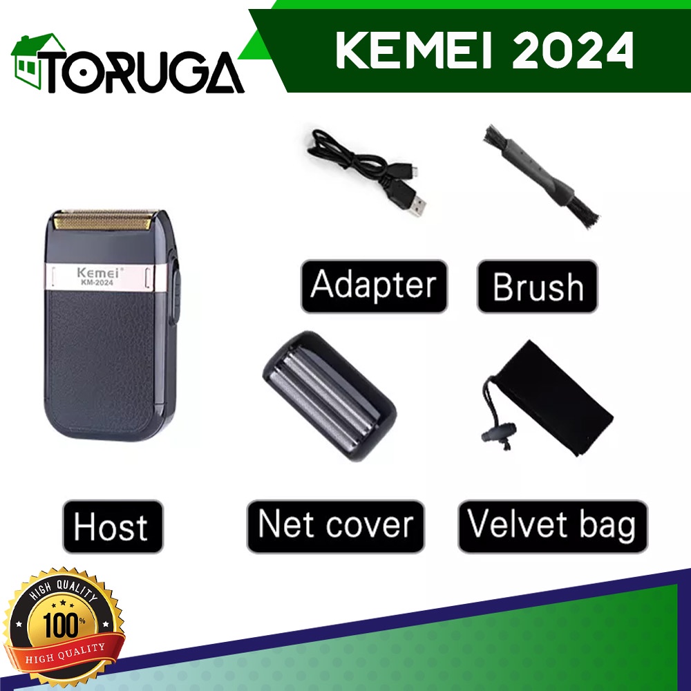 KEMEI KM-2024 SHAVER WATERPROOF ALAT MESIN CUKUR JENGGOT KEMEI KM 2024