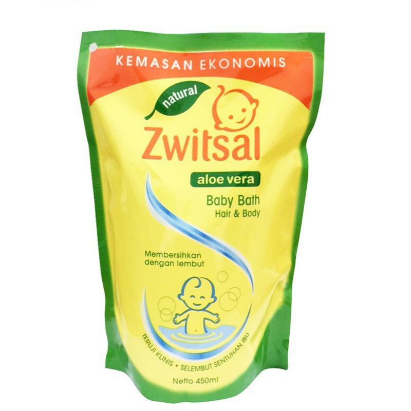 Jual Zwitsal Natural Baby Bath 2in1 Hair & Body Pouch 450ml | Shopee ...