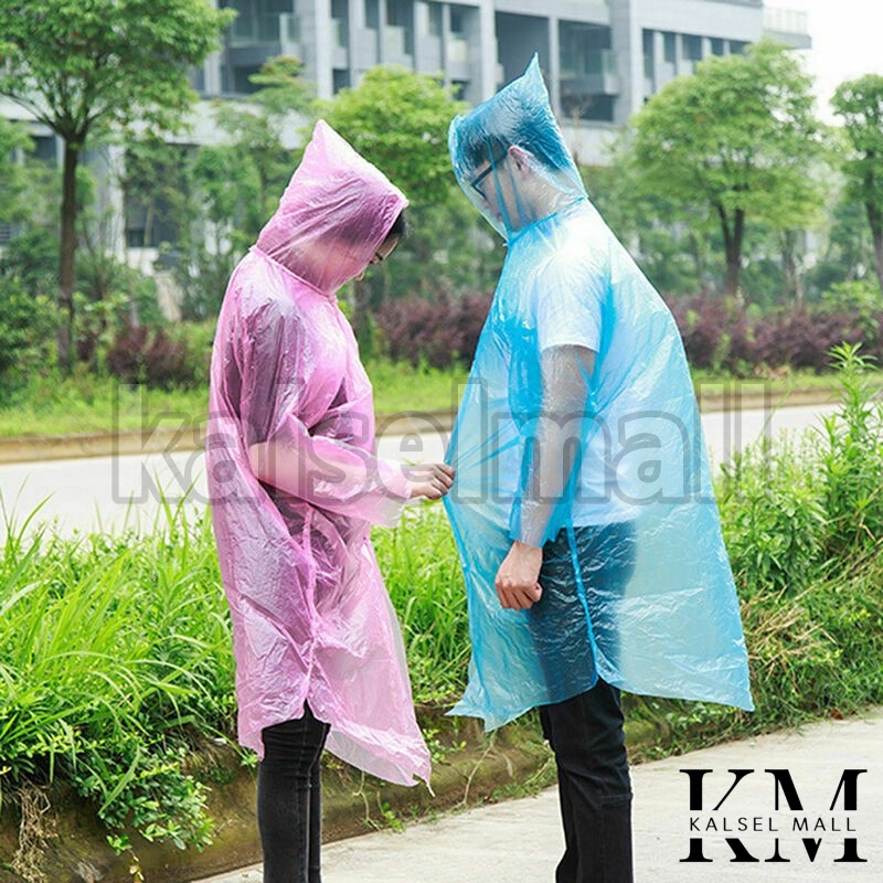 Mantel Jas Hujan Pria Wanita Plastik Kresek Warna Darurat Ukuran Dewasa Lengan Panjang Ponco Ujan Lipat Kartu Travel Emergency Raincoat Rain Coat Disposable Sekali Pakai Darurat Poncho ART39