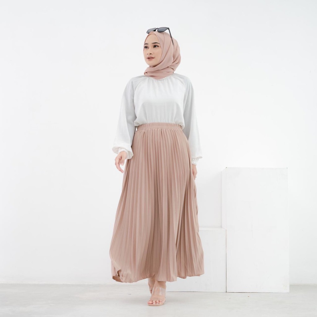 Yainiaja - ROK PLISKET MAYUNG // ROK MUSLISM BAHAN PLISKET JERSEY MAYUNG STYLE