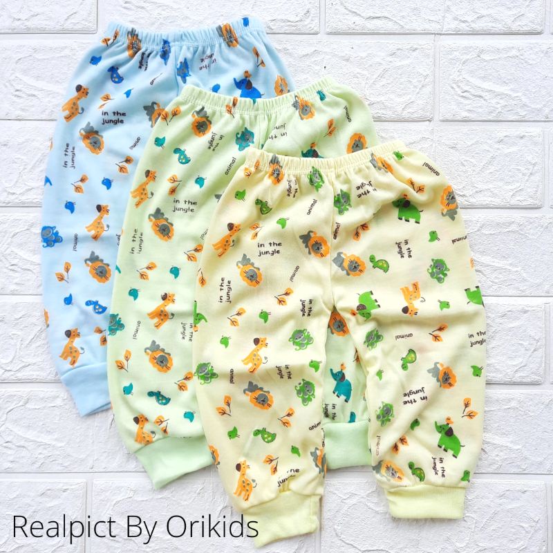 Celana Bayi 3PCS Baru lahir Panjang Usia 0 3 Bulan Bahan Halus Murah Promo