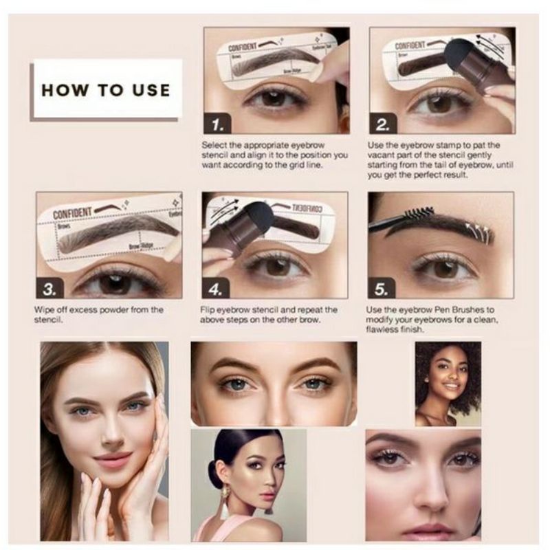 IBCCCNDC EYEBROW POWDER CETAKAN ALIS INSTAN EYEBROW STAMP ALIS