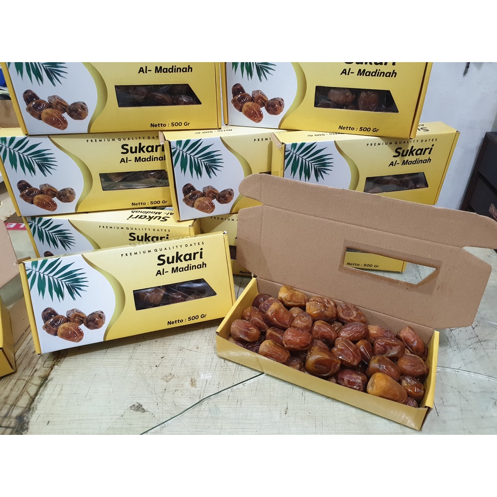 

Kurma Raja Sukari KEMASAN KARDUS 1KG//Sukkari Basah 1 kg Manis Suplemen Imun & MPASI Booster Penambah Stamina Ruthob