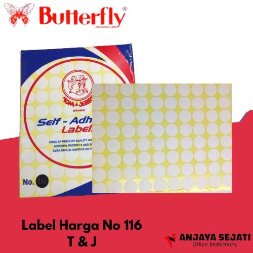 

Label Harga No. 116 T & J | Tempelan Harga | Per5pack (isi 35lembar)