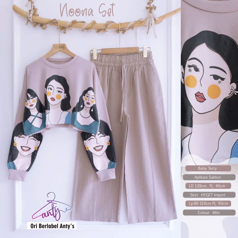 Noona set by antys//set kekinian bestseller//original produk by anty's