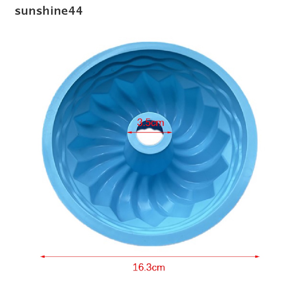 Sunshine Cetakan Kue / Roti Bentuk Spiral Bahan Silikon Ukuran 6 Inci