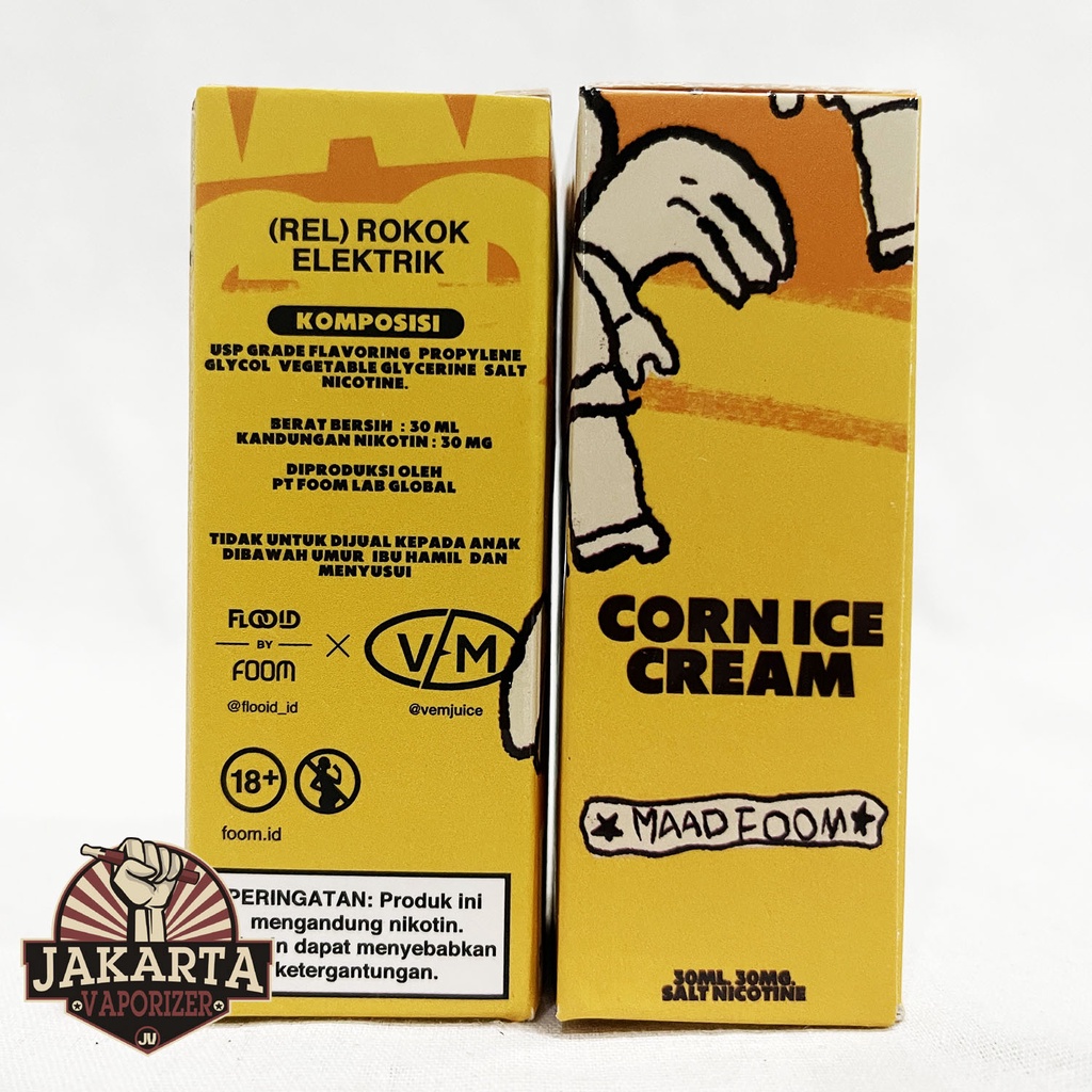 Jual [SALT] MAAD FOOM CORN ICE CREAM SALTNIC 30ML 30MG BY FOOM Shopee