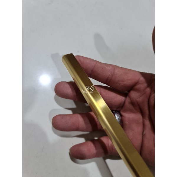 LIST U HAIRLINE GOLD 10×20×10MM T:0,8MM P: 3.050MM STAINLESS SS  201 - LIST U INTERIOR