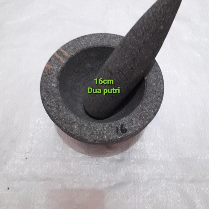 Discount Lumpang bubut batu asli 16cm+alu /PERALATAN MASAK SET/PANCI PRESTO/PANCI SET/WAJAN ANTI LEN