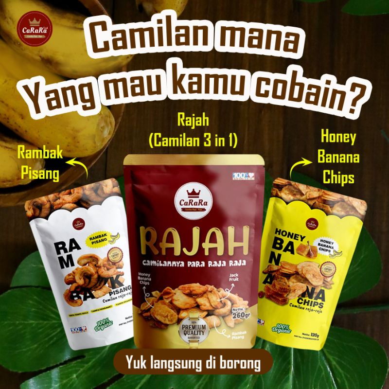 

Paket CobaCoba, Rambak Pisang, Rajah, Honey Banana Chips Carara