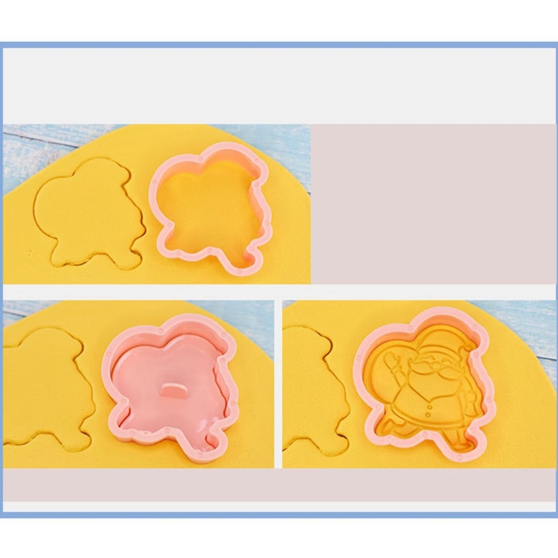 Zzz 8pcs / Set Cetakan Kue / Pastry 3D Motif Kartun Natal Untuk Peralatan Panggang / Dapur Diy