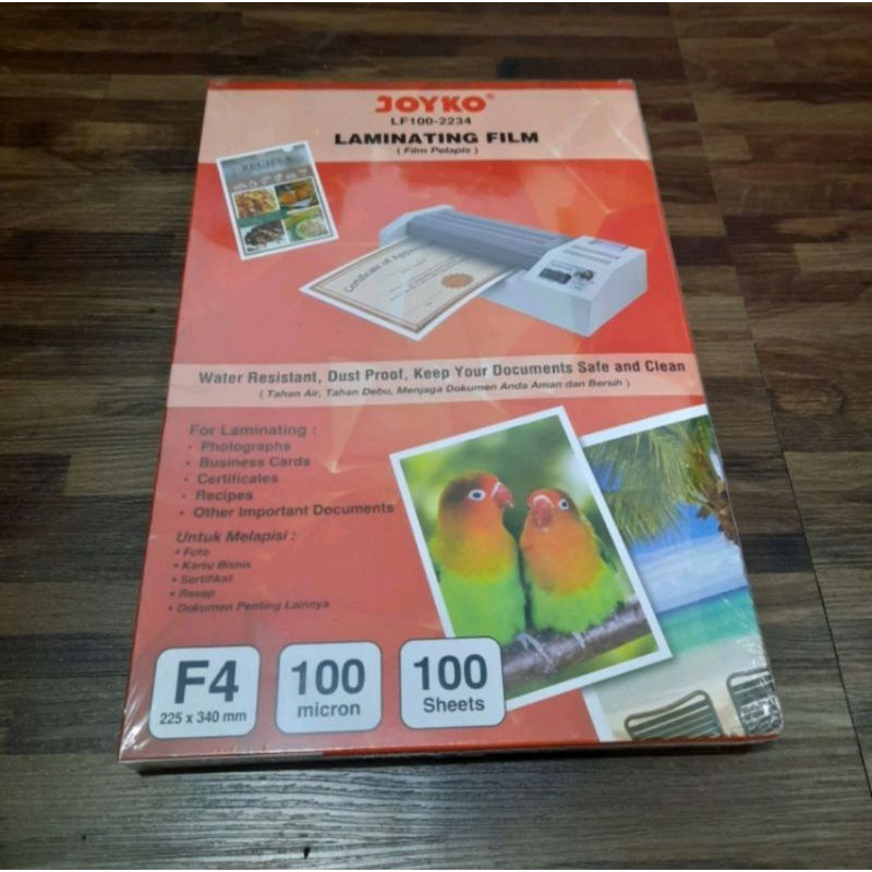 

Plastik Laminating F4 Joyko 100 Micron (10 Lembar) / Plastik Laminating Folio 100 Micron Joyko
