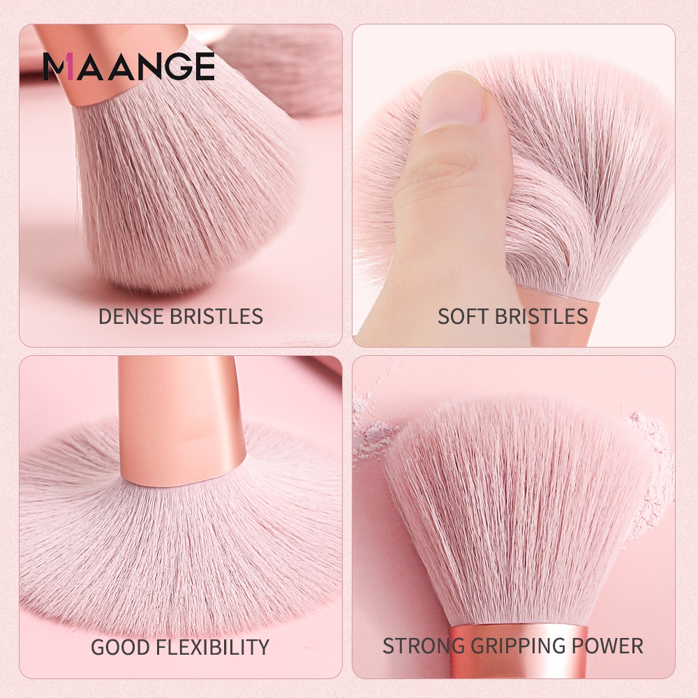 MAANGE5986 Professional Brush Kit Makeup Set Kuas Bulu Mikrokristalin Super Lembut (10 Pcs/ Set)Kuas Blush On