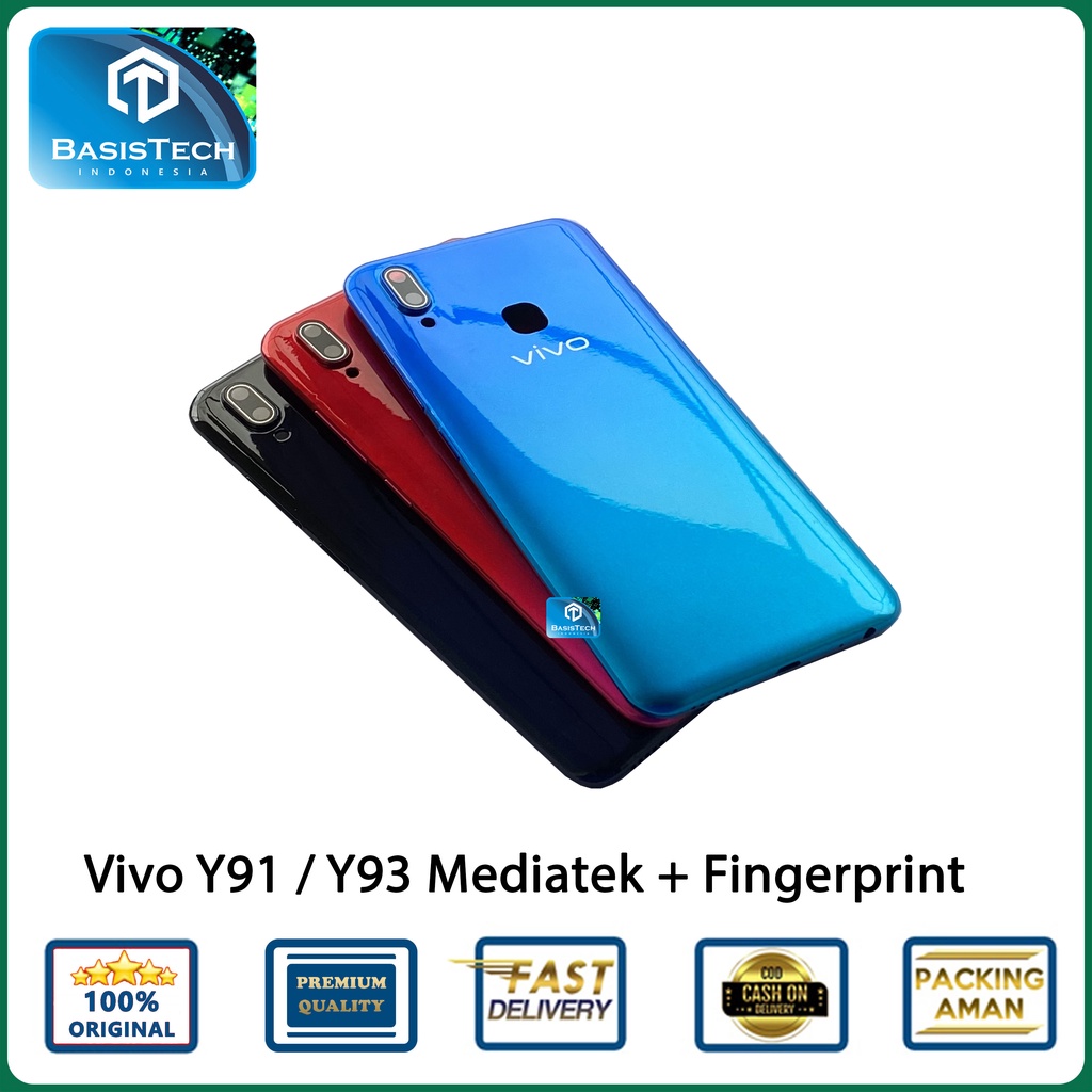 BACK COVER BACKDOOR CASING VIVO Y91 Y93 MEDIATEK + FINGERPRINT