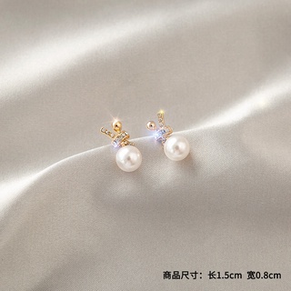 Anting Stud 925 Silver Aksen Berlian Gaya Korea Vintage Untuk Wanita